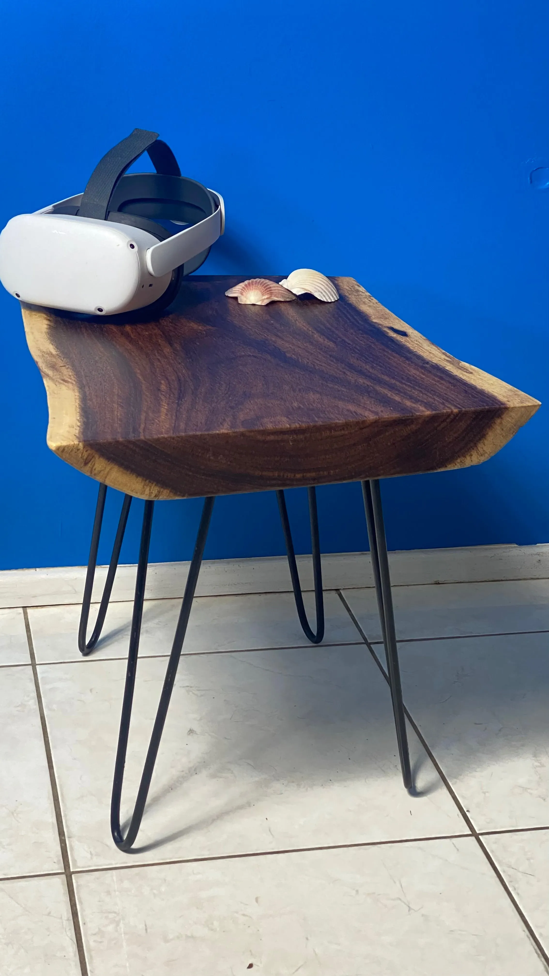 Bedside Table- Live Edge natural Wooden Side Table / Corner Table / Plant or book Stand Raintree Wood-OS 56 model