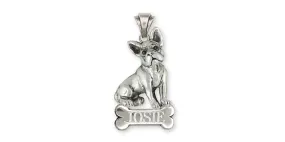Boston Terrier Pendant Jewelry Sterling Silver Handmade Dog Pendant BT19-NP
