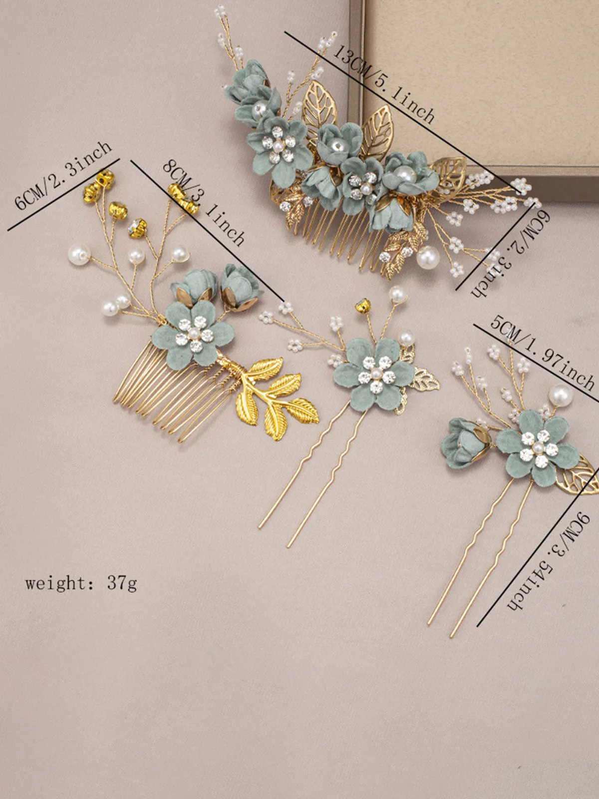 Bridal Haircomb HariPin Set