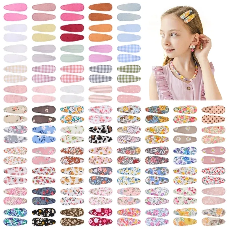 Children's Printed BB Clip Girl's Drop Clip Side Fringe Clip Hairpin Broken Hair Hairpin Headdress Side Clip 3582