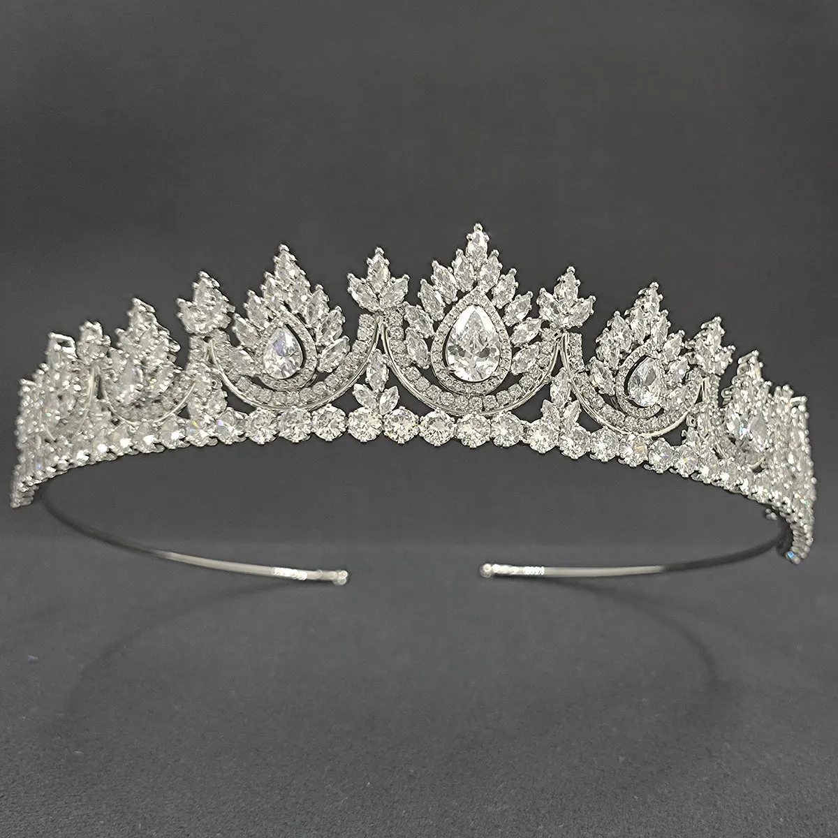 Class 5A Zirconia Wedding Tiara,Crystal Bride Tiaras for Bride FK68602