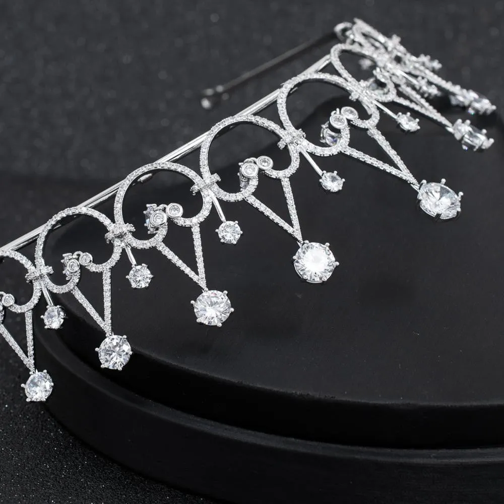 Classic Cubic Zirconia Wedding Bridal Princess Royal Tiara CH10295