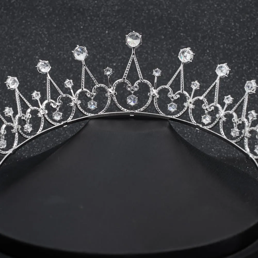 Classic Cubic Zirconia Wedding Bridal Princess Royal Tiara CH10295