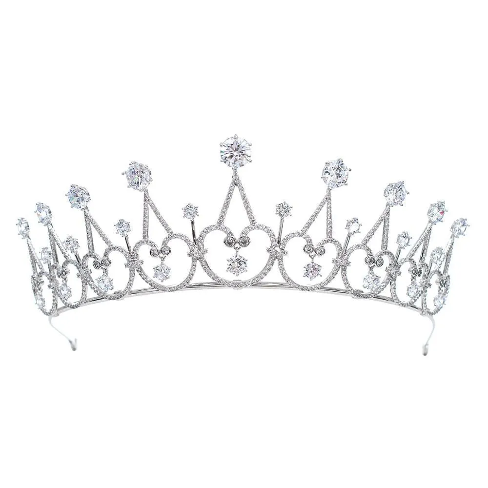 Classic Cubic Zirconia Wedding Bridal Princess Royal Tiara CH10295