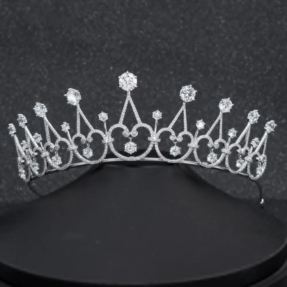 Classic Cubic Zirconia Wedding Bridal Princess Royal Tiara CH10295