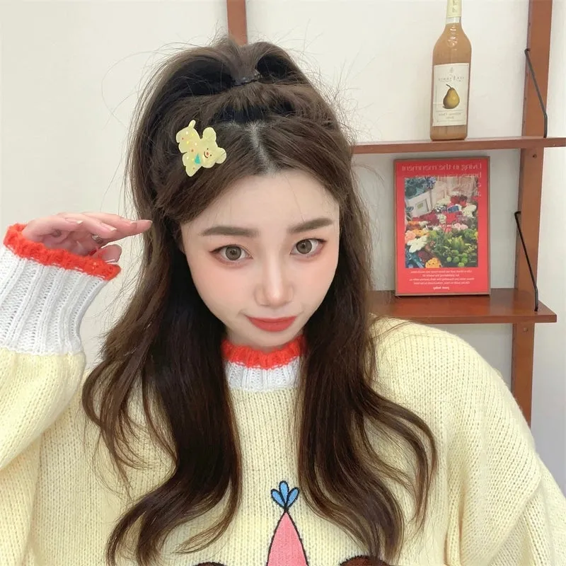 Cute Cartoon Acrylic Puppy Hairpin Combination Girl's Heartbreak Hairpin Bangs Clip Children's Bangs Clip Hair Accessories