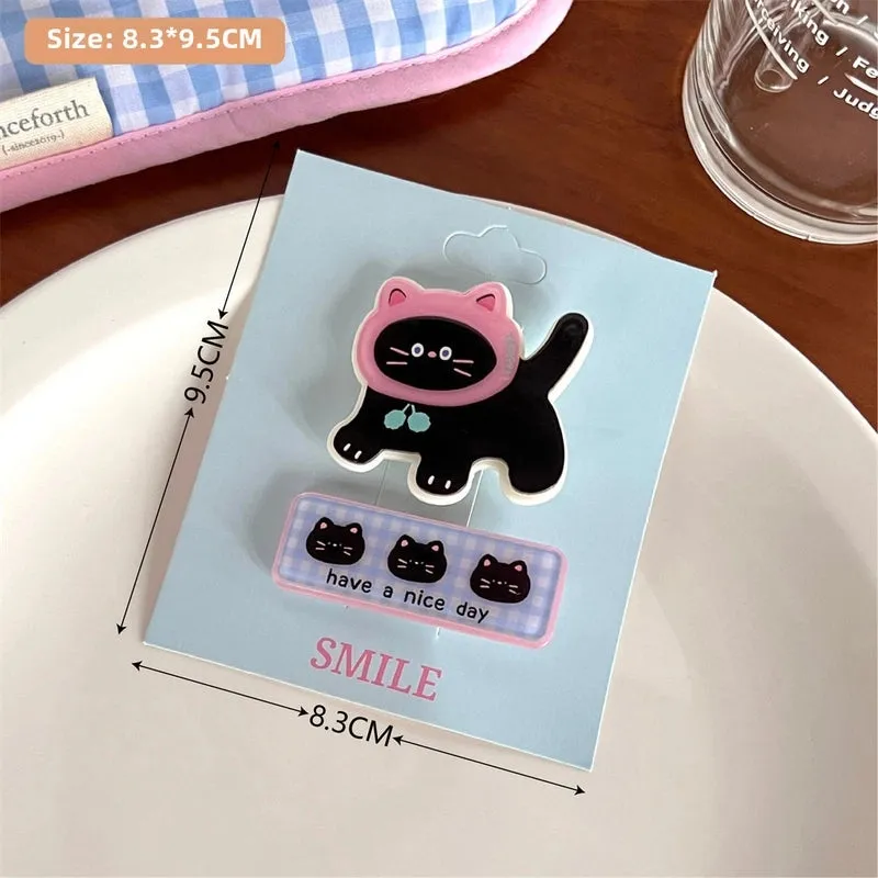 Cute Cartoon Acrylic Puppy Hairpin Combination Girl's Heartbreak Hairpin Bangs Clip Children's Bangs Clip Hair Accessories