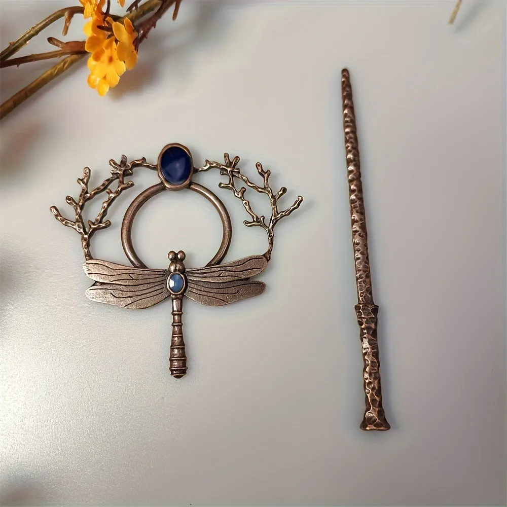 Dragonfly Gem Hairpin – Elegant Women's Accessory