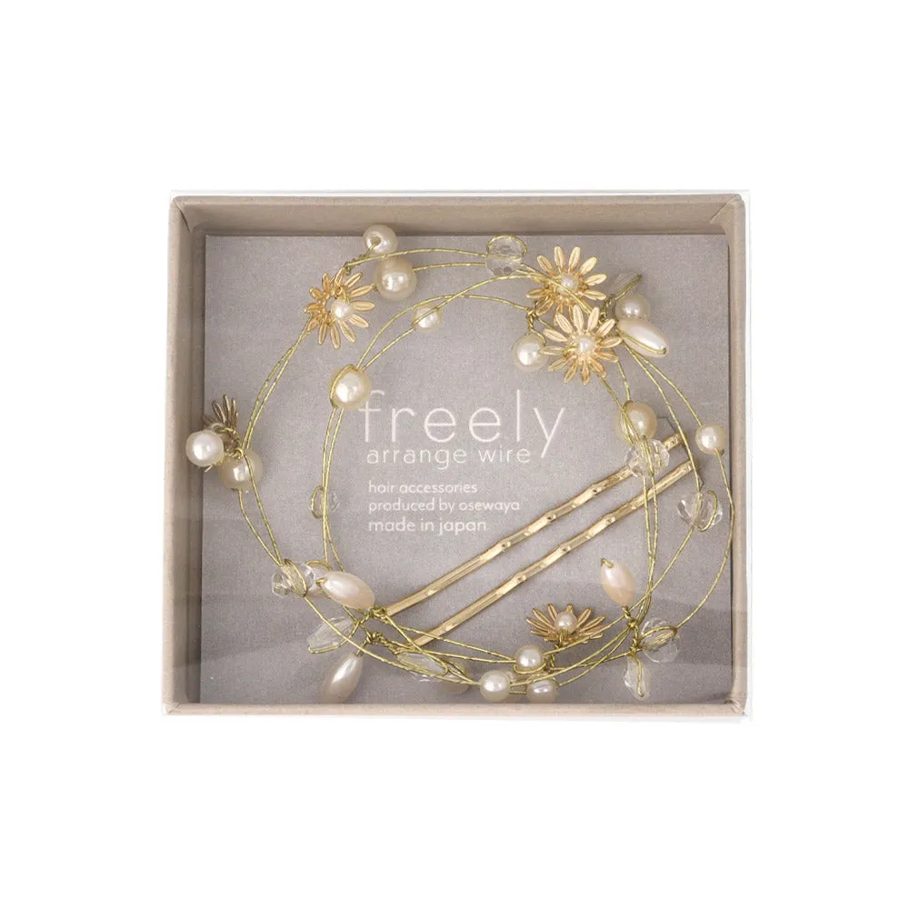 Flower and Pearl Hair Vine