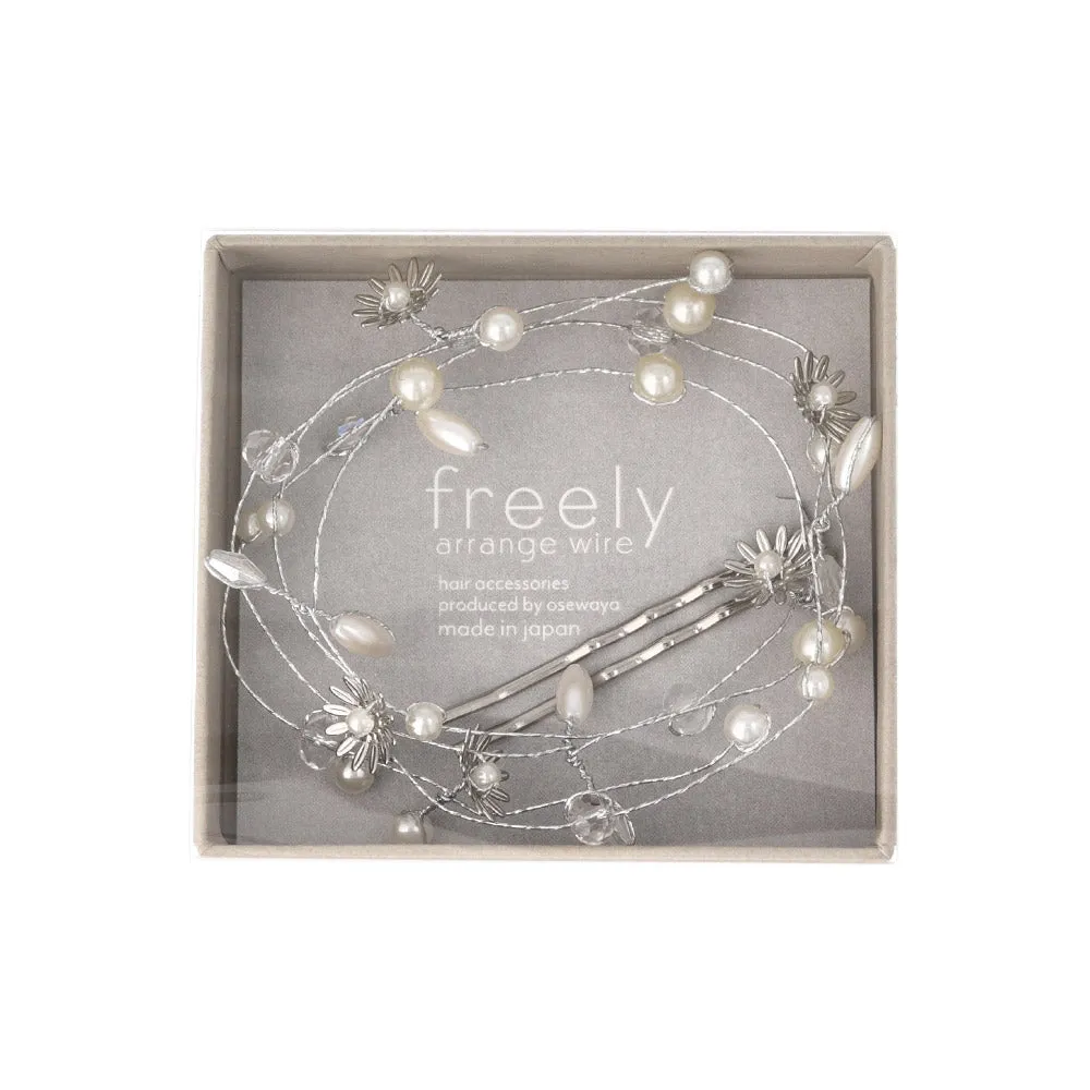 Flower and Pearl Hair Vine