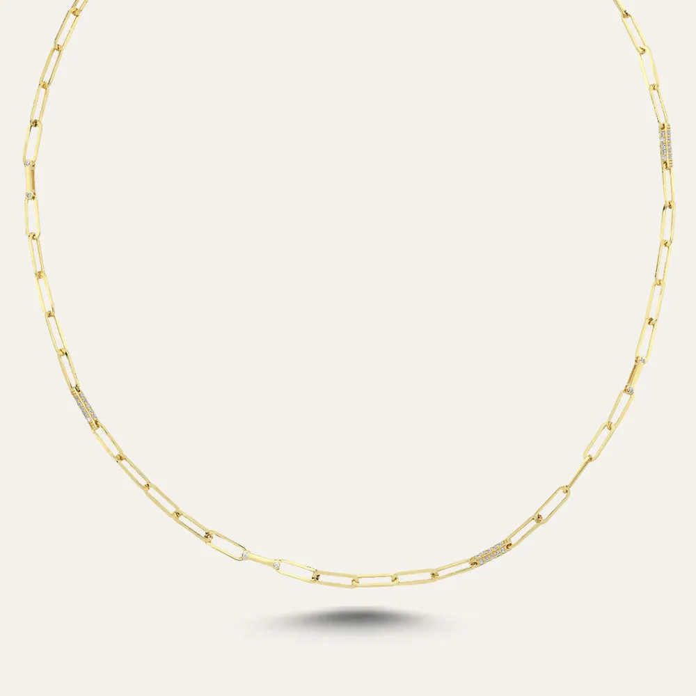 Gold-Filled Vintage Hairpin Link Necklace
