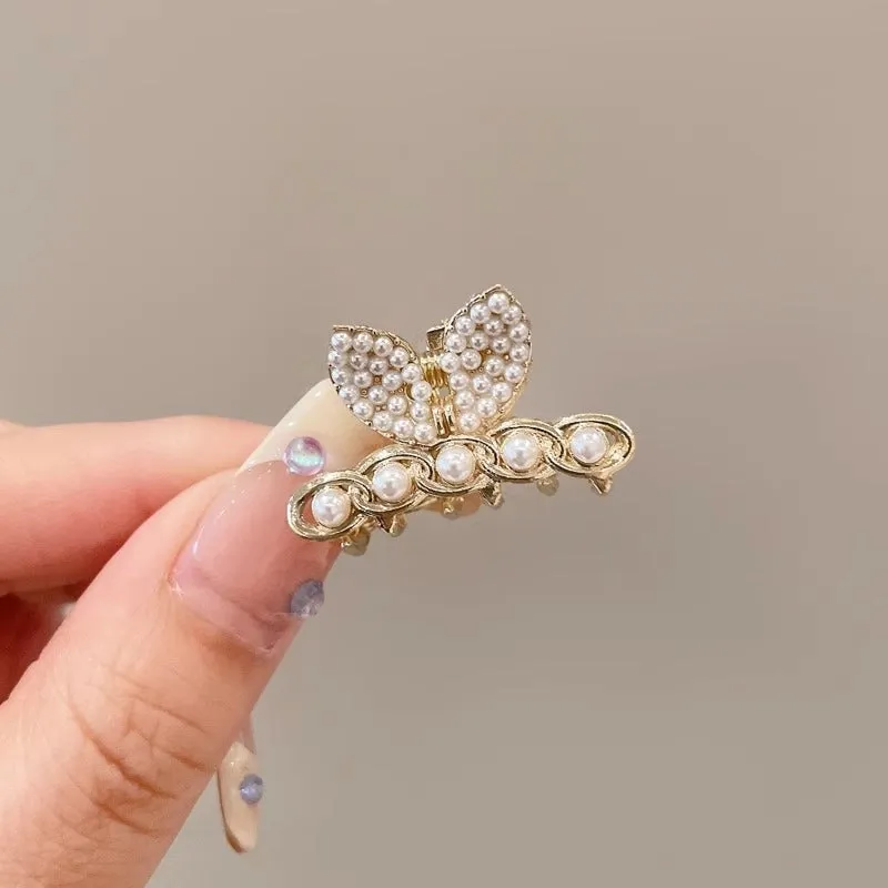 Half-Tie Hairpin Women's Small And Exquisite Side Broken Hairpin Bangs Small Grab Clip  New Back Head Clip Headwear