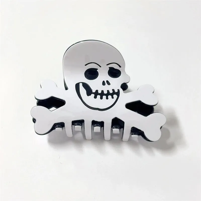 Hot Halloween Headwear Funny Devil Bat Wings Skull Hand Hairpin Pressing Hairpin Headband Grab Clip