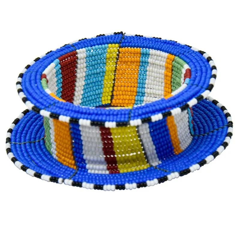 Maasai Ream Beaded Bangle - Maasai Colors