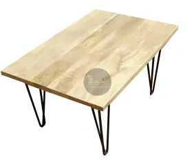 Mango Wood hairpin legs table