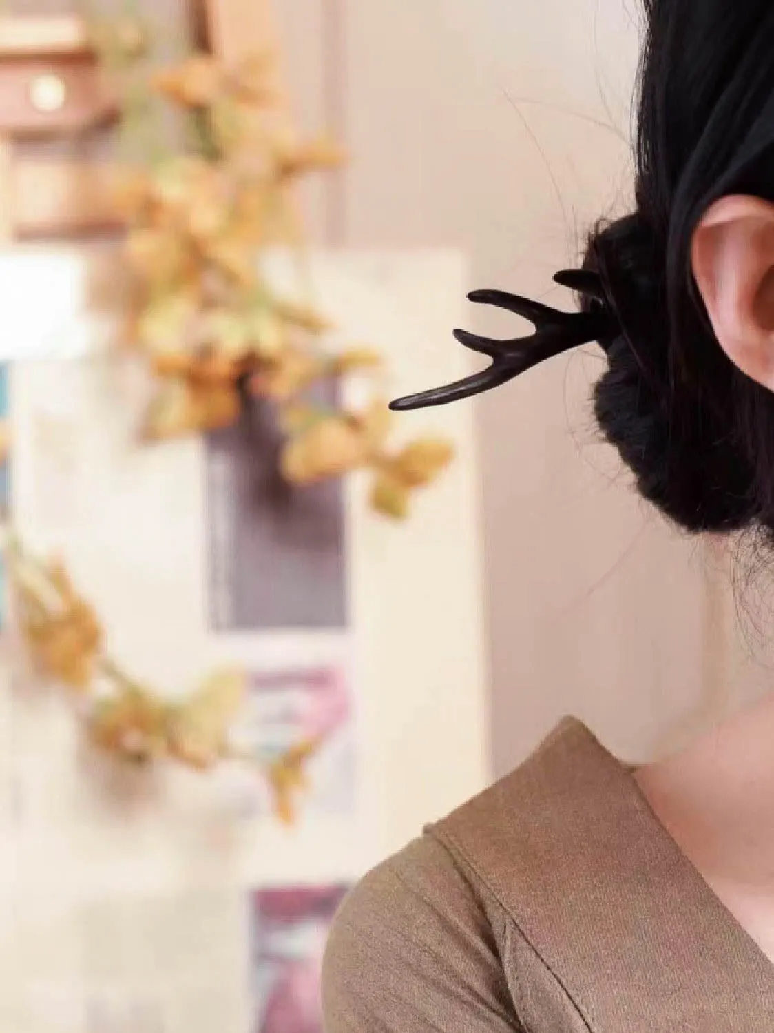 Mystic Deer | Sandalwood Hairpin