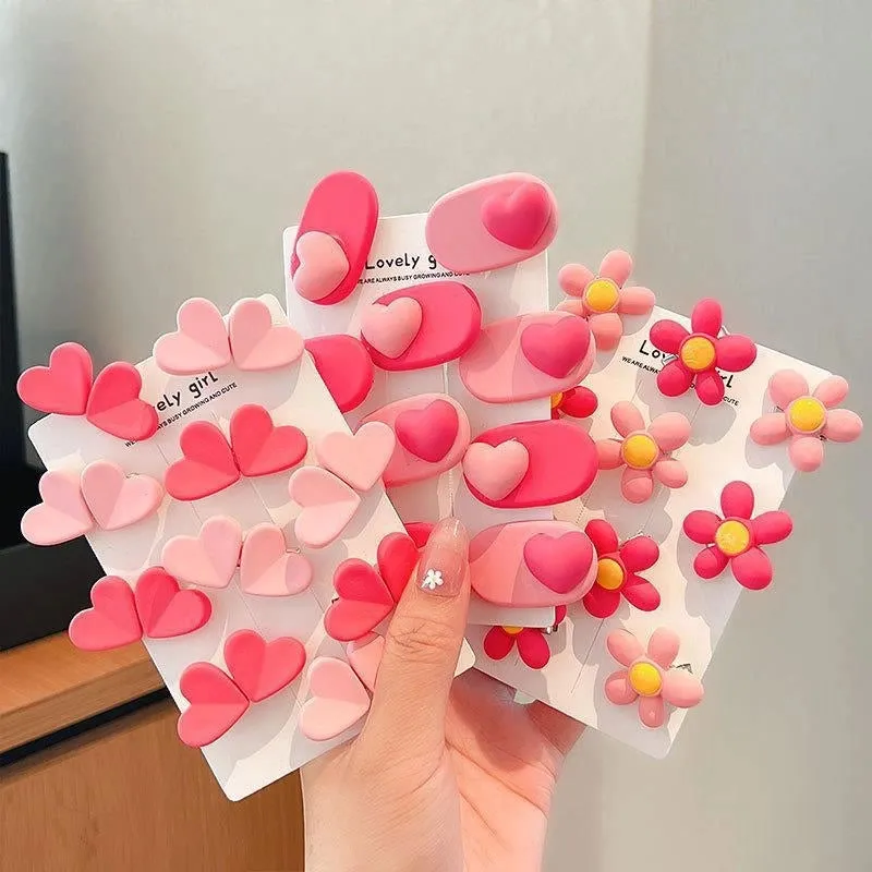 Pink Hairpin Girl Children Little Girl Hairpin Girl Clip Broken Hair Small Clip   Hair Accessories Headdress