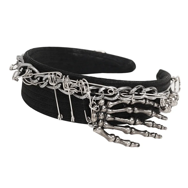 Punk Metal Skeleton Splice Hair Band / Women's Hair Accessories with Decoration Pins