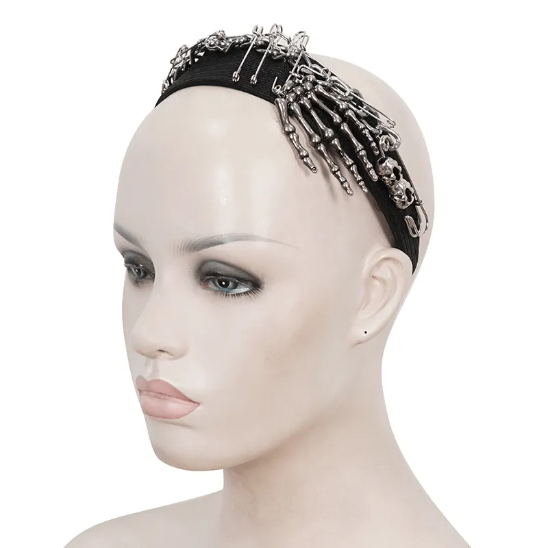 Punk Metal Skeleton Splice Hair Band / Women's Hair Accessories with Decoration Pins