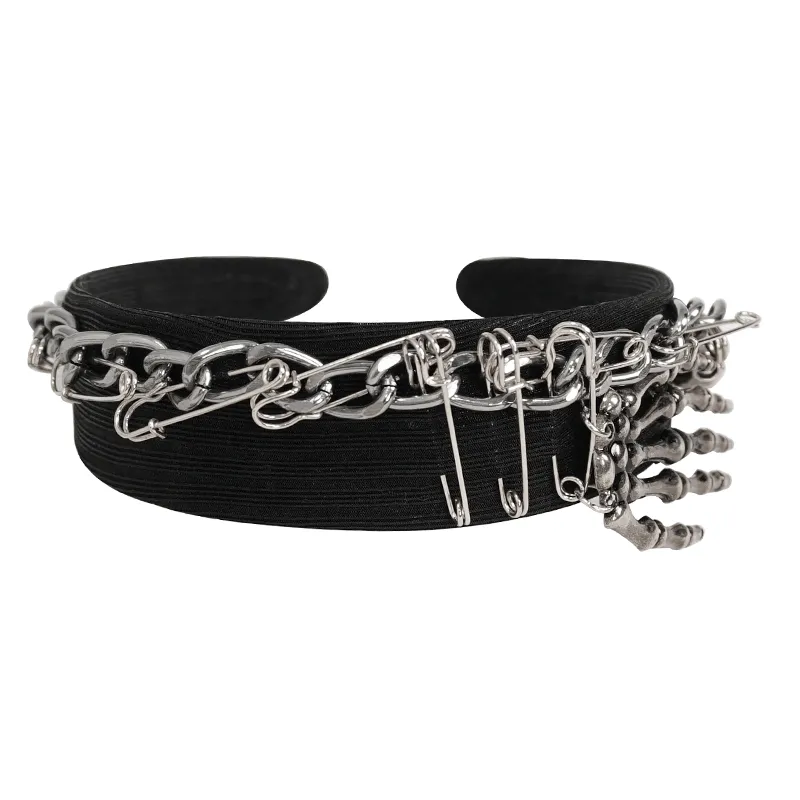 Punk Metal Skeleton Splice Hair Band / Women's Hair Accessories with Decoration Pins