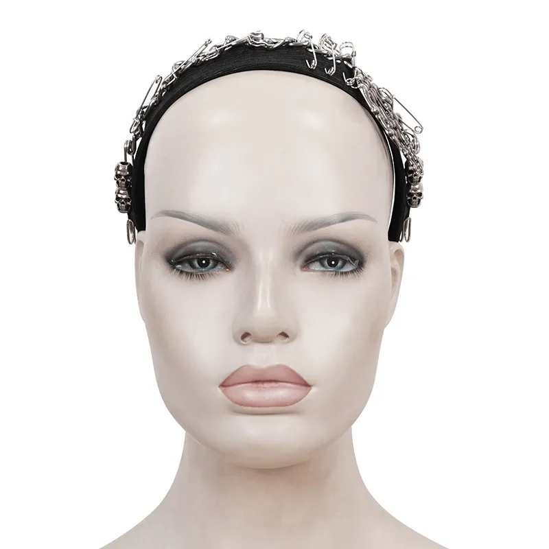Punk Metal Skeleton Splice Hair Band / Women's Hair Accessories with Decoration Pins