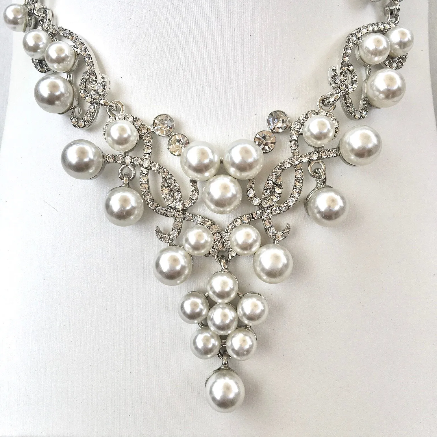 "Myla" - Pearl 3-Piece Bridal Jewelry Set With Tiara