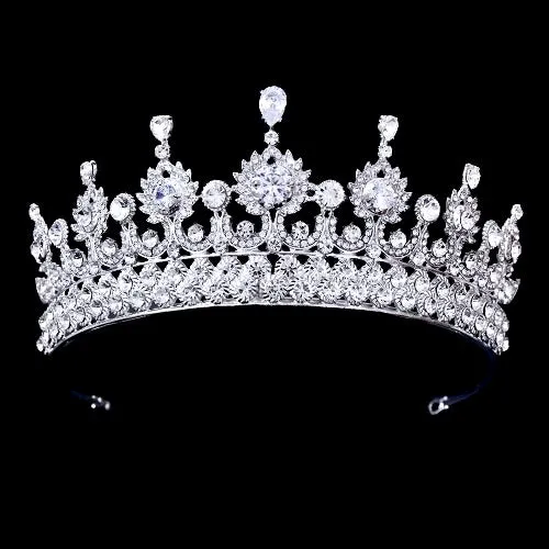 "Ryleigh" - Crystal Wedding Tiara - Available in Silver and Gold