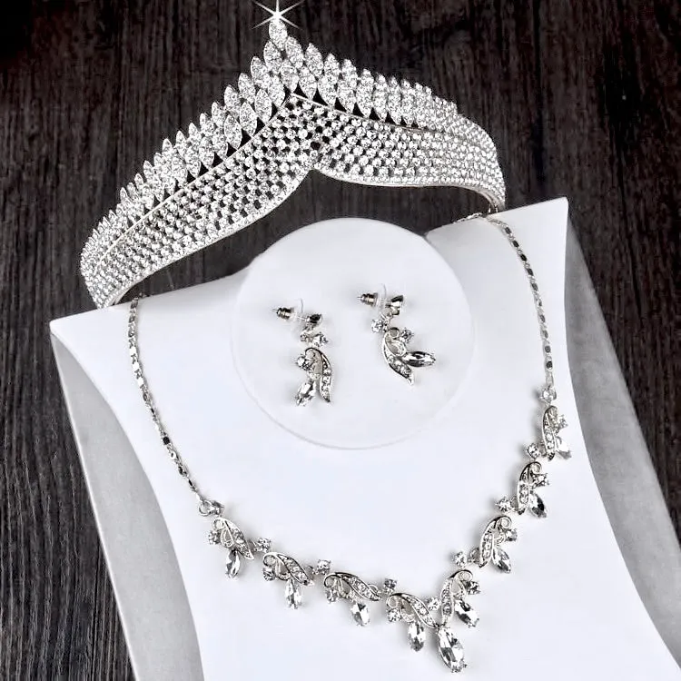 "Tangier" - Rhinestone Bridal Jewelry Set - Available in Gold and Silver