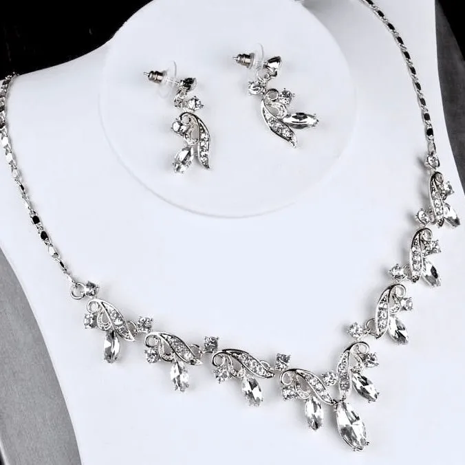 "Tangier" - Rhinestone Bridal Jewelry Set - Available in Gold and Silver