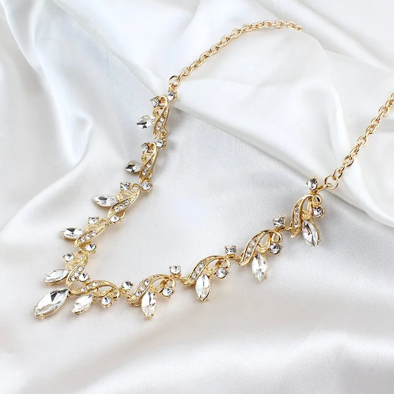 "Tangier" - Rhinestone Bridal Jewelry Set - Available in Gold and Silver