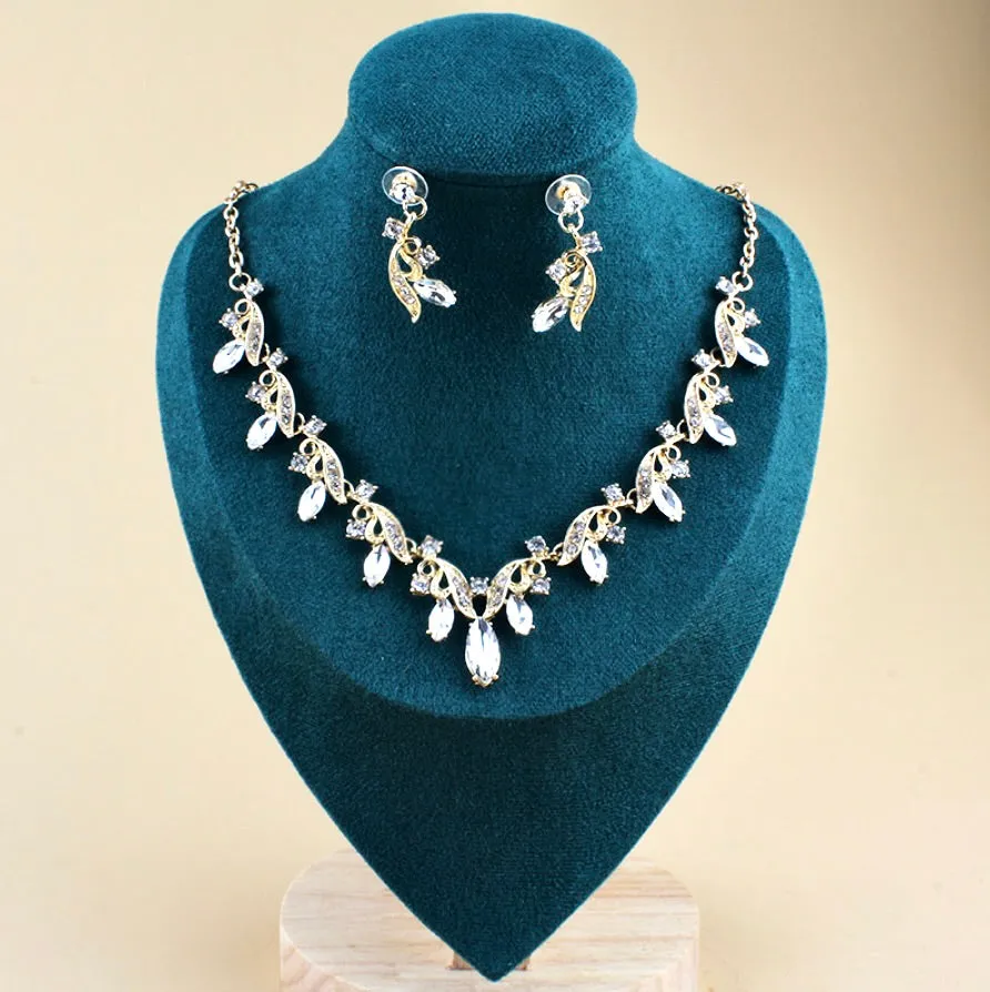"Tangier" - Rhinestone Bridal Jewelry Set - Available in Gold and Silver
