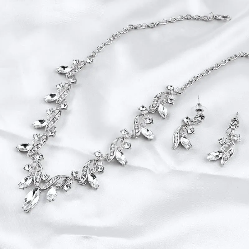 "Tangier" - Rhinestone Bridal Jewelry Set - Available in Gold and Silver