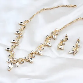 "Tangier" - Rhinestone Bridal Jewelry Set - Available in Gold and Silver