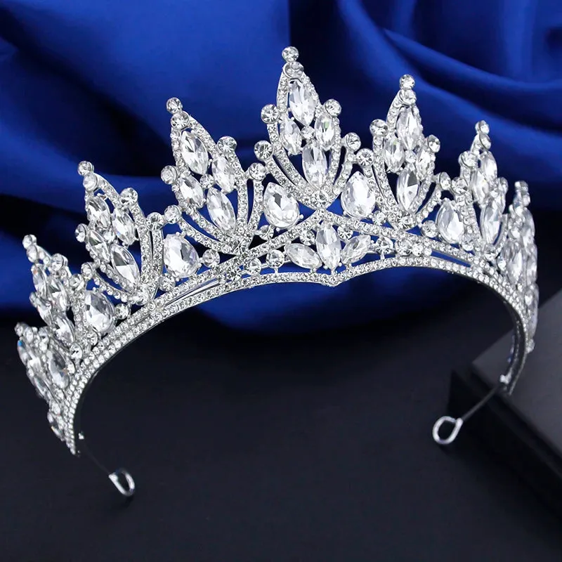 "Thyme" - Silver Wedding Rhinestone Tiara