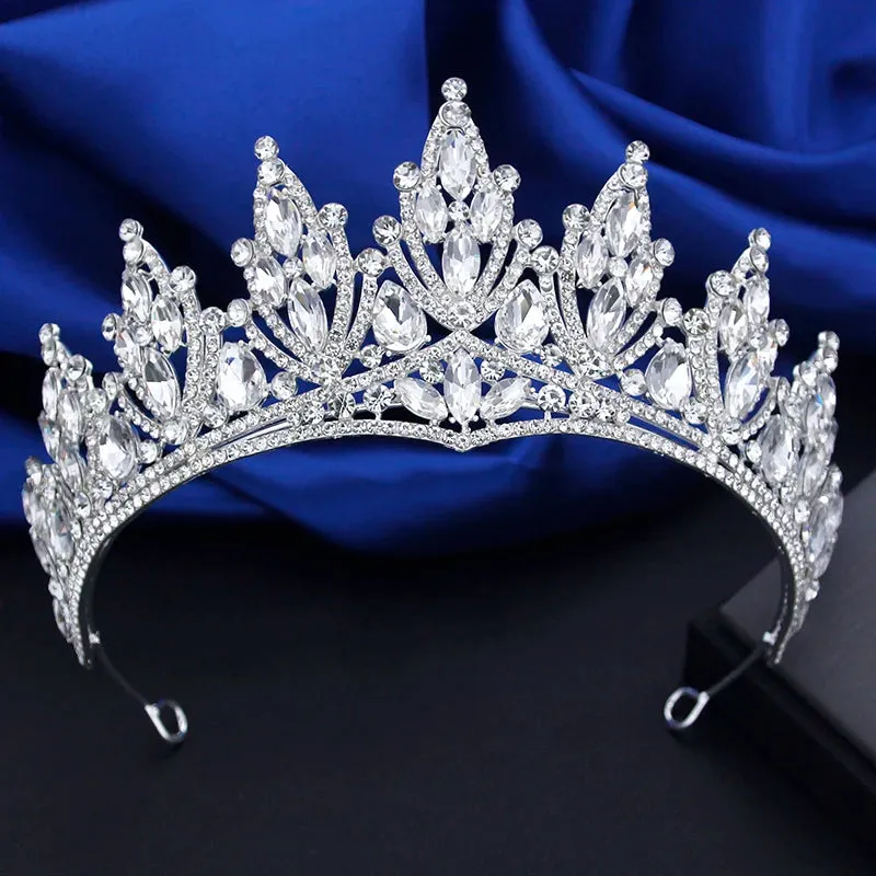 "Thyme" - Silver Wedding Rhinestone Tiara