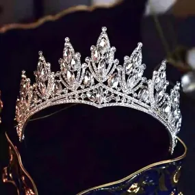 "Thyme" - Silver Wedding Rhinestone Tiara