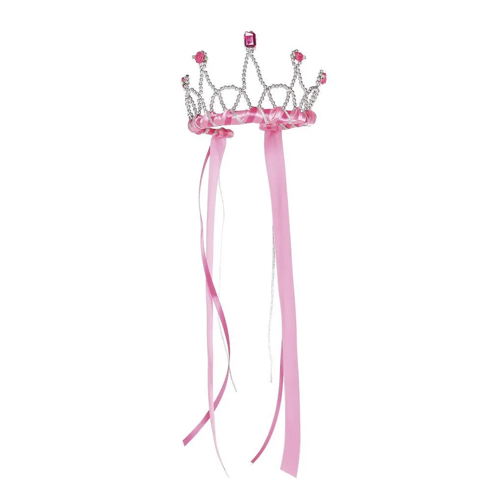 Ribbon Tiara Dark Pink