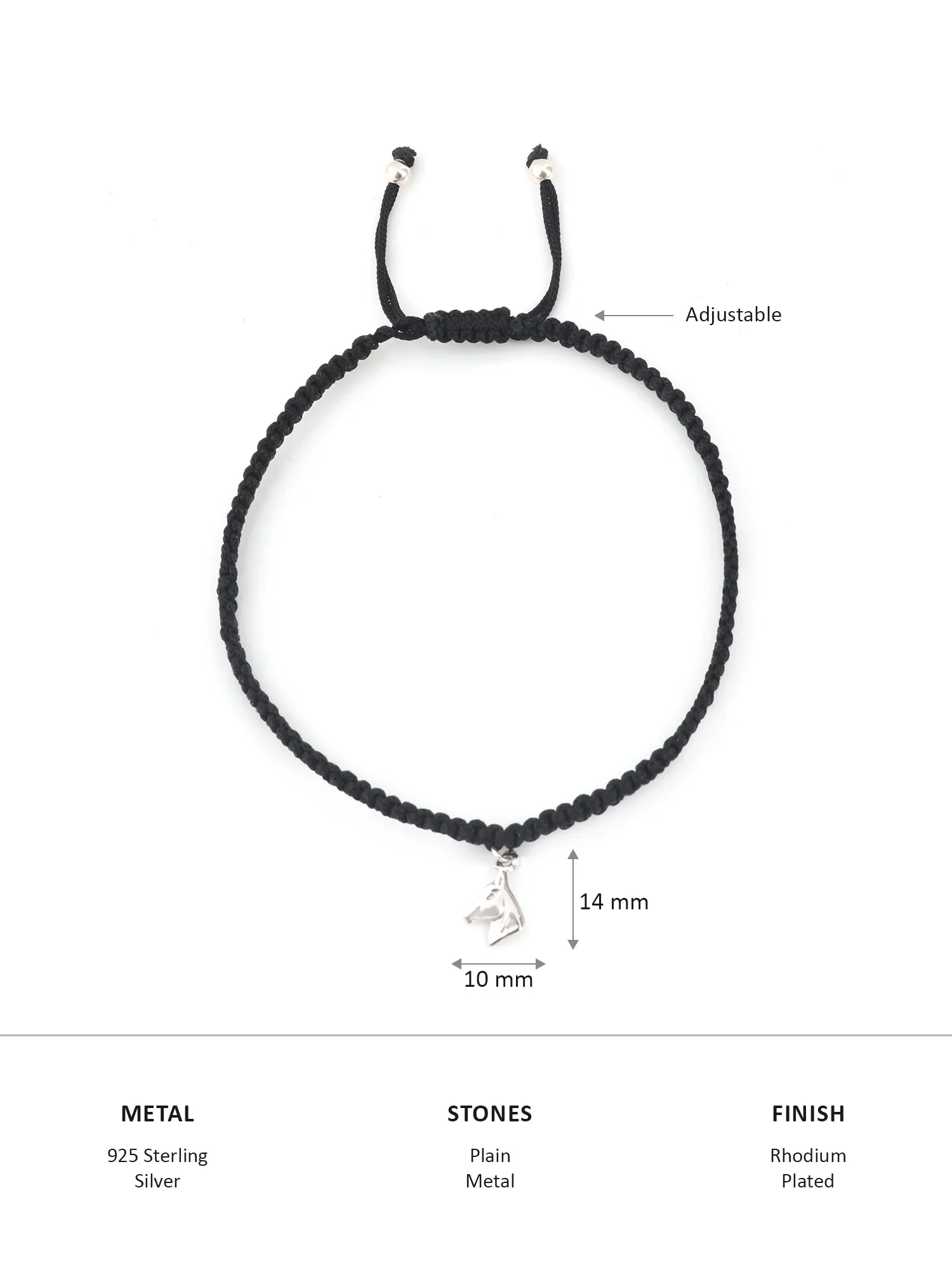 Silver Horse Charm Nazaria Anklet For Women