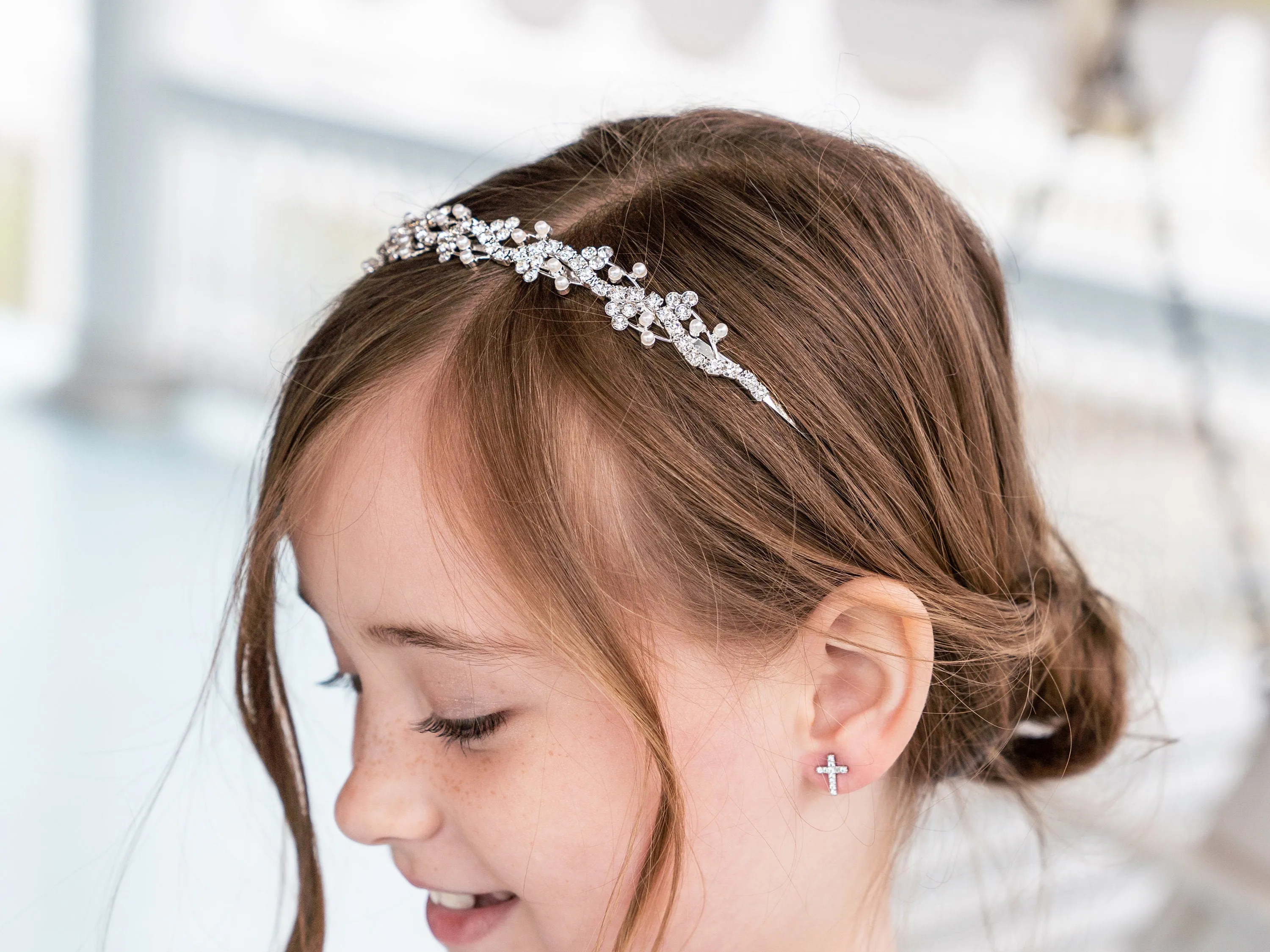 Sophia Pearl Flower Girl Tiara