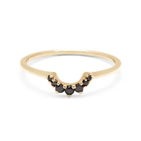 Tiara Band - 14k Gold & Black Diamonds