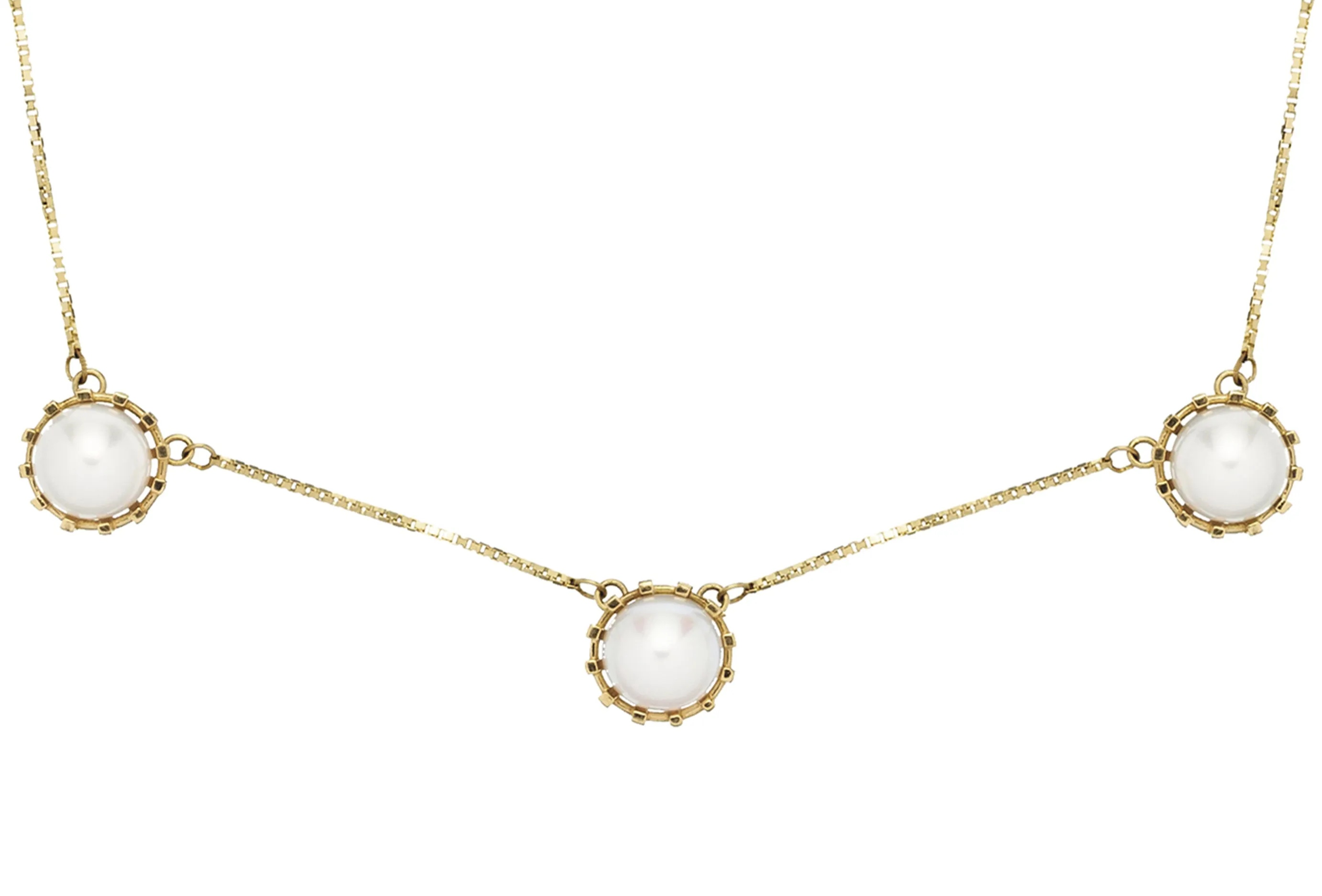 TRIO FLOR PERLA NECKLACE