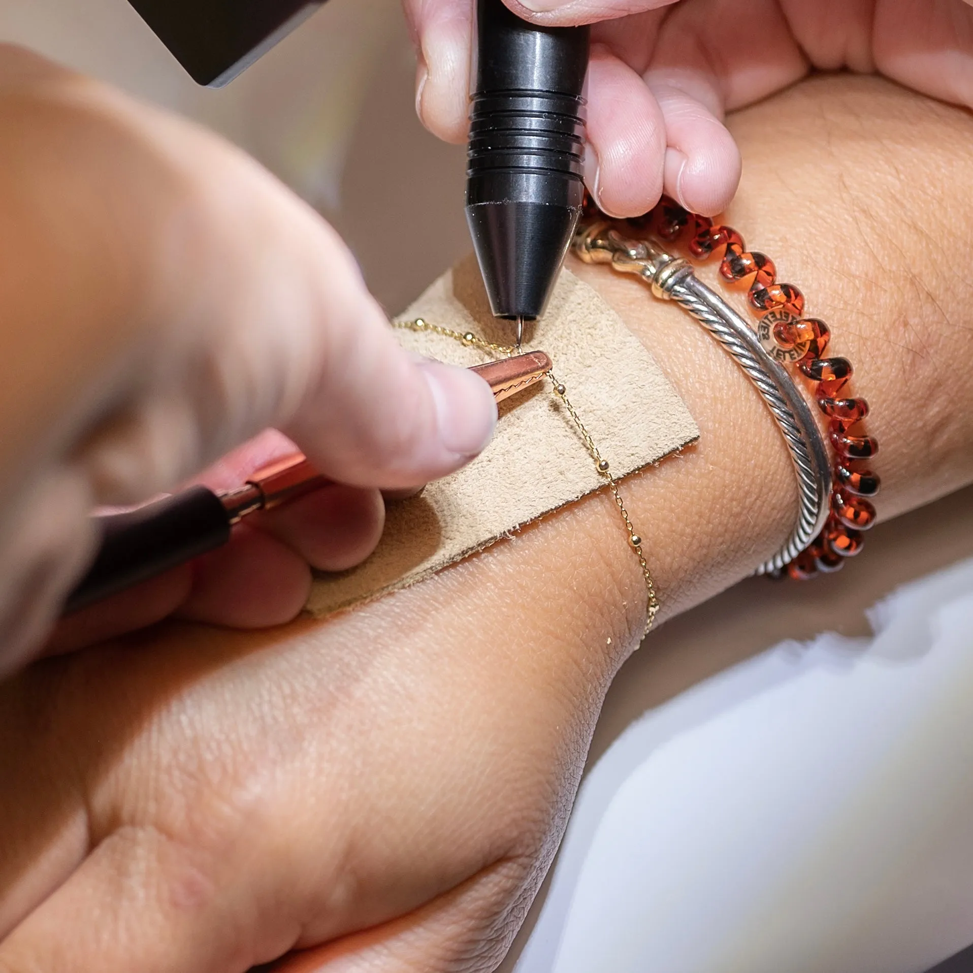welded permanent jewelry appointment